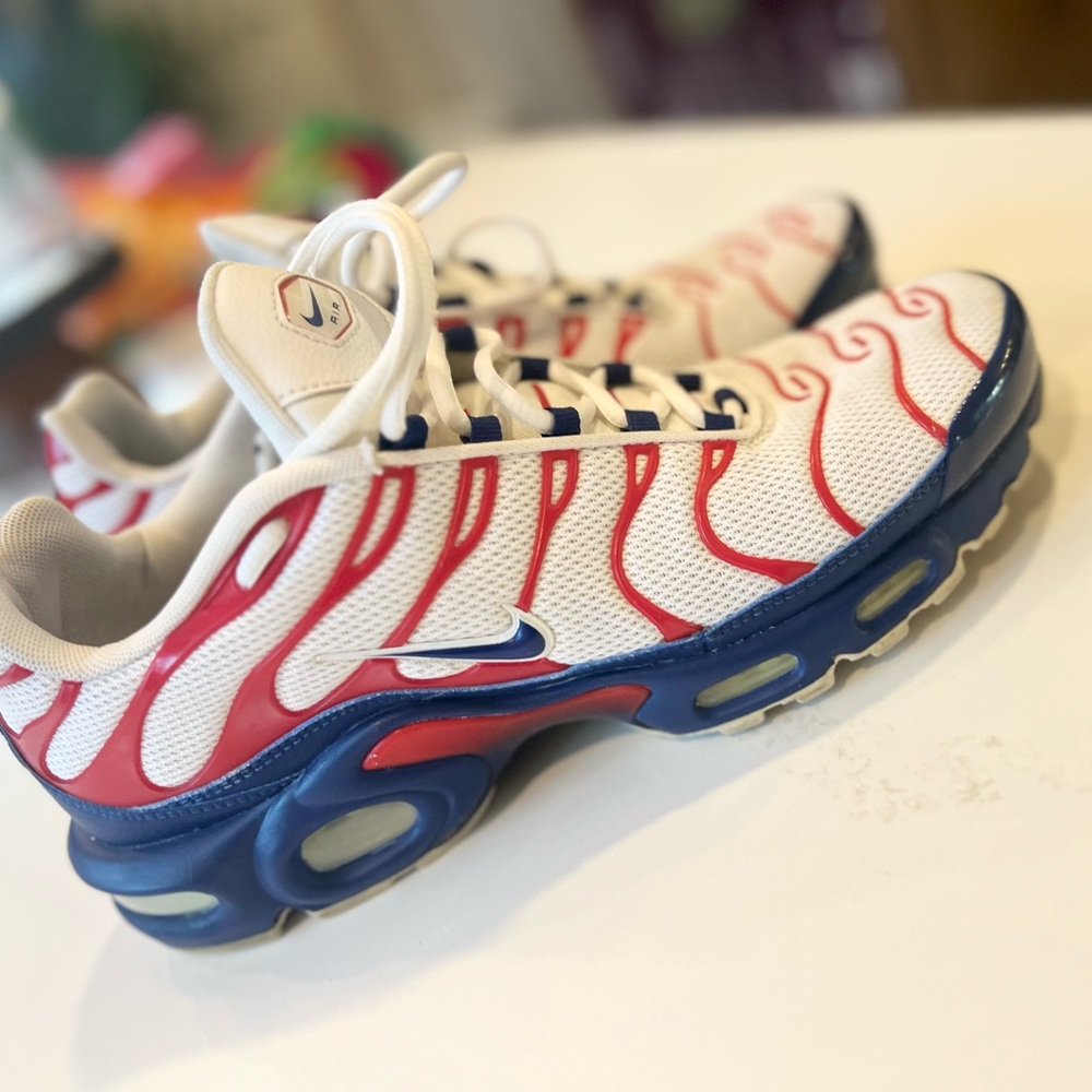 Nike Air Max Plus USA White Deep Royal Running Shoes CZ9167-100 - Men's Size 10